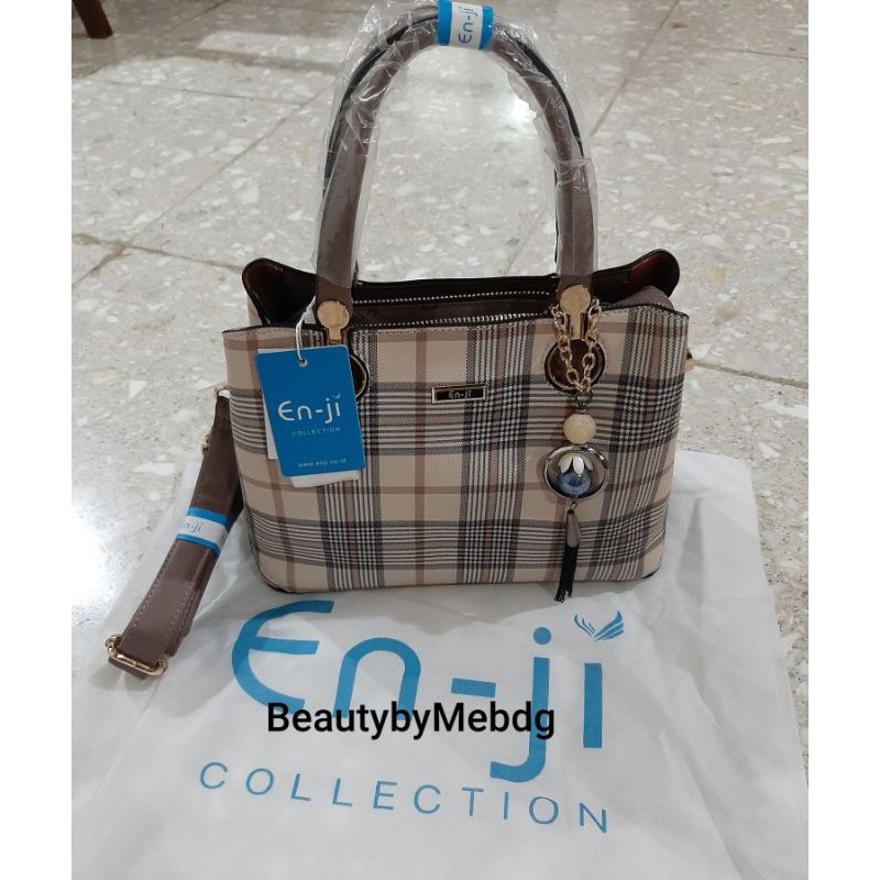 Enji by Palomino Wilona Khaki handbag tas wanita ENJI Shopee Indonesia