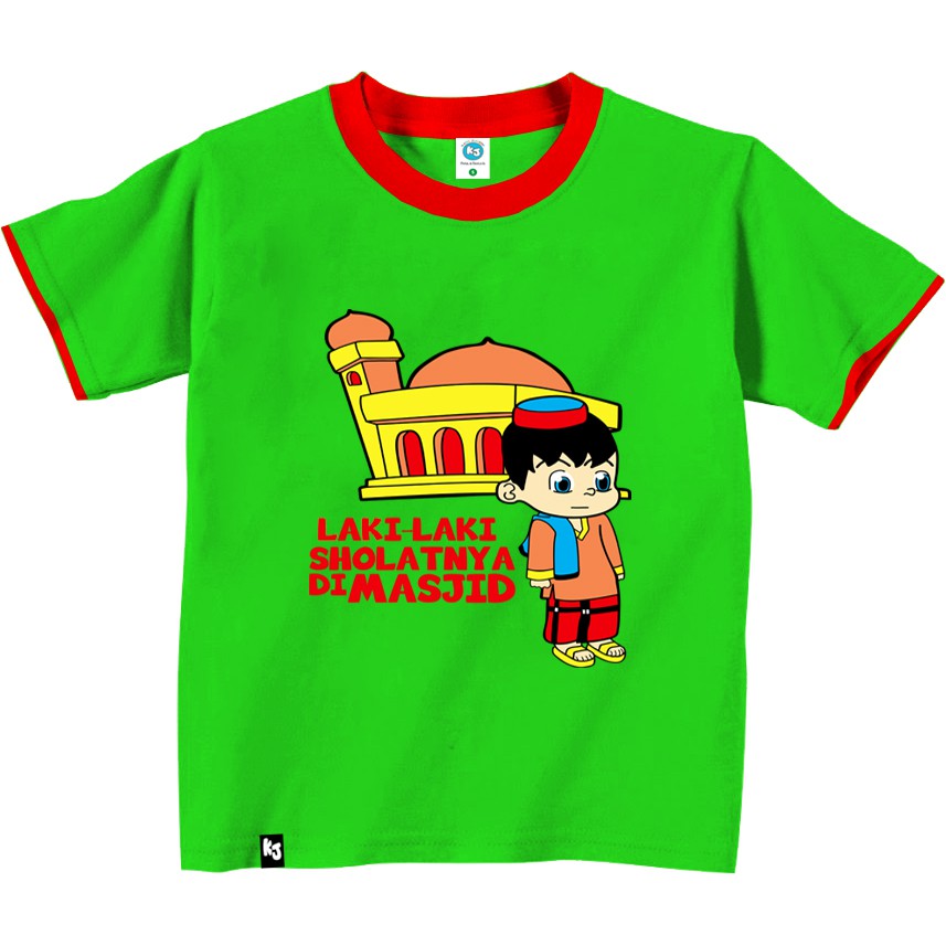 Kaos Anak Muslim Branded Murah Bahan Katun Combed 24S umur 1 2 3 4 5 6