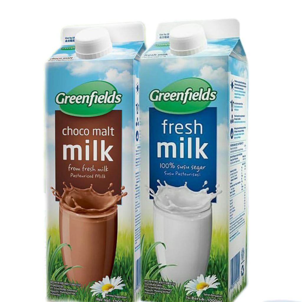 Susu Greenfields Fresh Milk Pasteurisasi 1L/1000ml Dairy Food