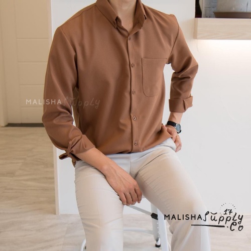 Jual Kemeja Cowok Coklat Muda Casual Pique Lakos Kemeja Polos Pria Lengan Panjang Coklat Muda Mocca Kemeja Formal Kemeja Korean Style | Shopee Indonesia