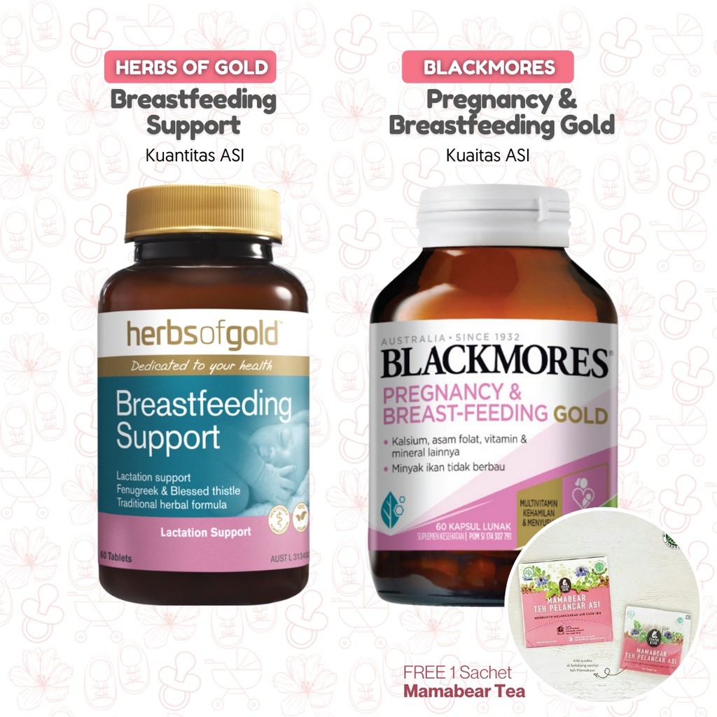 PROMO PAKET TRIAL ASI Booster Blackmores Breastfeeding Gold & Herbs of