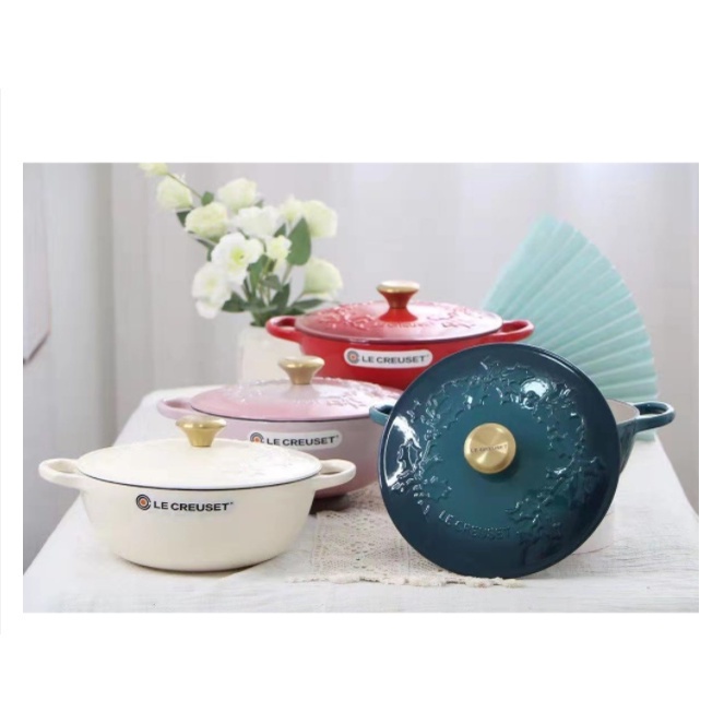 Jual [Ready Stock] Le Creuset Limited Edition Ilex Latifolia Edition Cast Iron Enamel Pot 26Cm Stew Steaming Soup | Shopee Indonesia