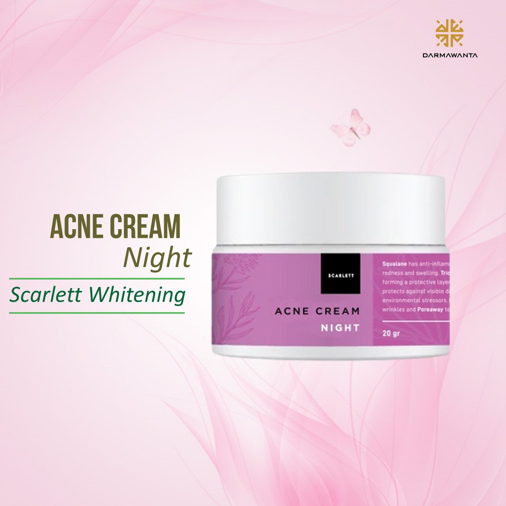 Jual Scarlett Whitening Acne Night Cream (20gr) Shopee Indonesia