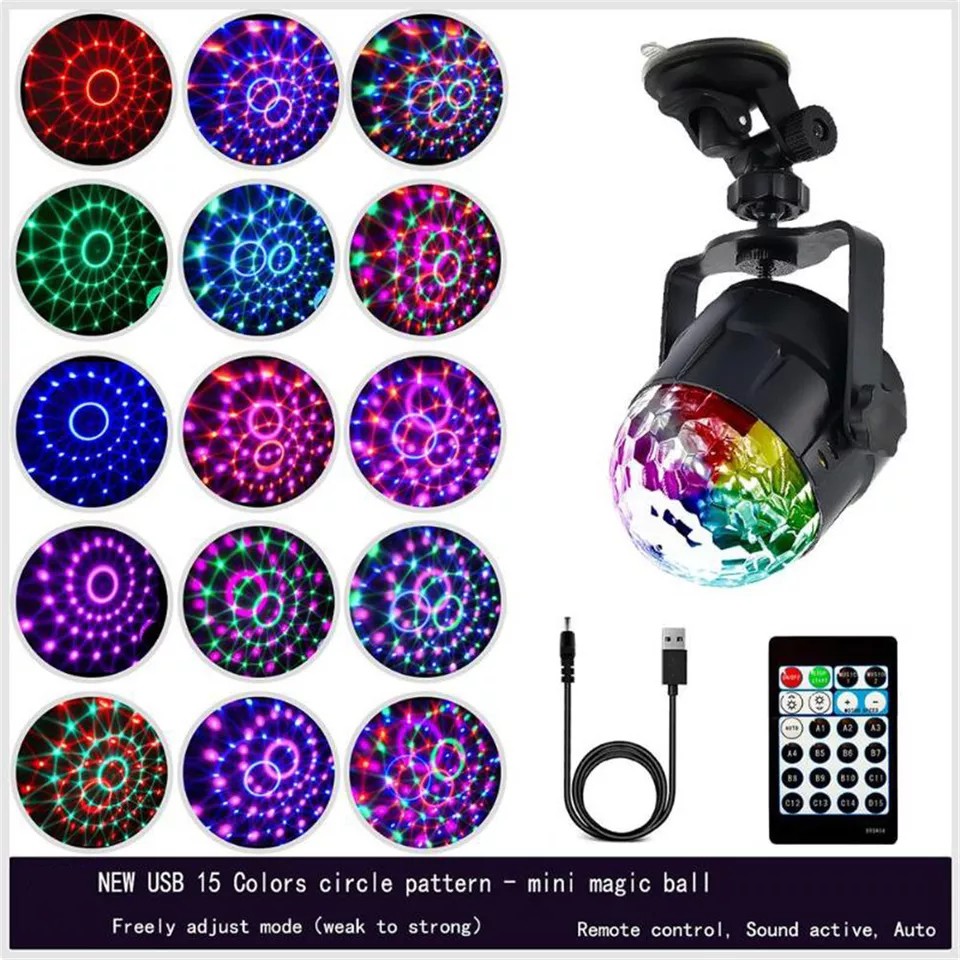 disco lampa Jual Lampu Smart Usb 15 Colors Led Magic Effect Dj Disco Ball Sensor Suara Rgb Disko Light Remote Control Indonesia|Shopee Indonesia