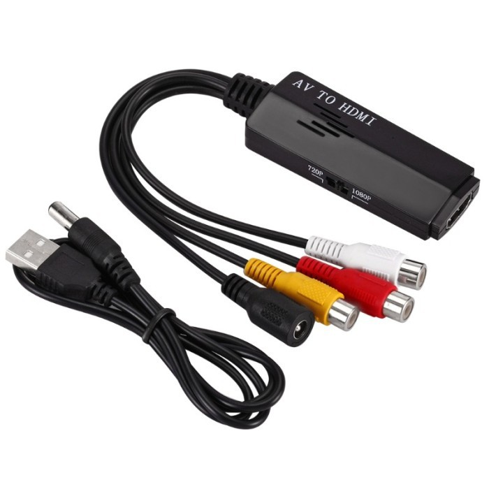 Jual Converter Av Audio Video Rca To Hdmi Adapter 1080P | Shopee Indonesia
