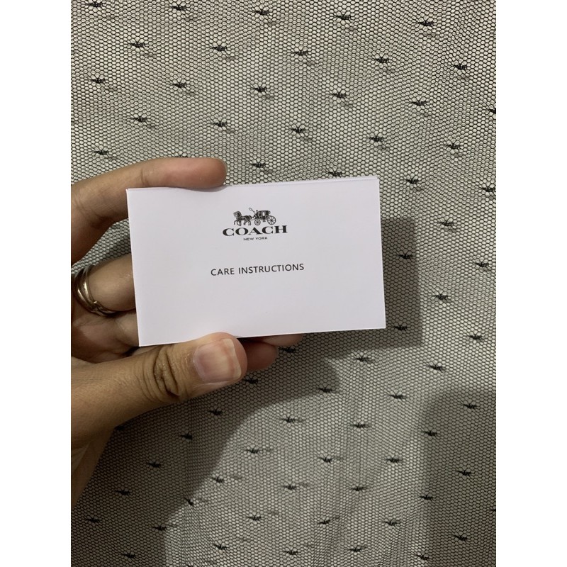 Jual Coach Care Card Instruction ORIGINAL 100/Coach Kartu Merawat Tas