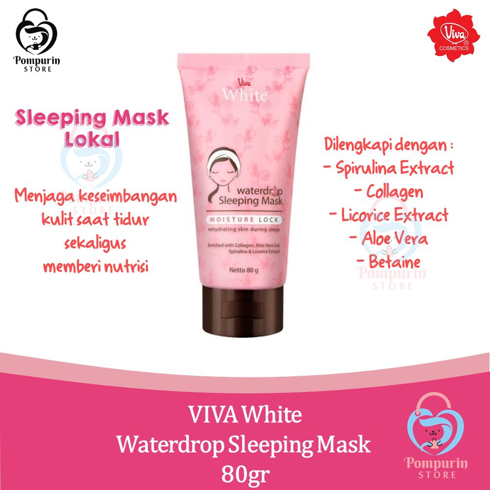 VIVA White Waterdrop Sleeping Mask Netto 80gr (White cream