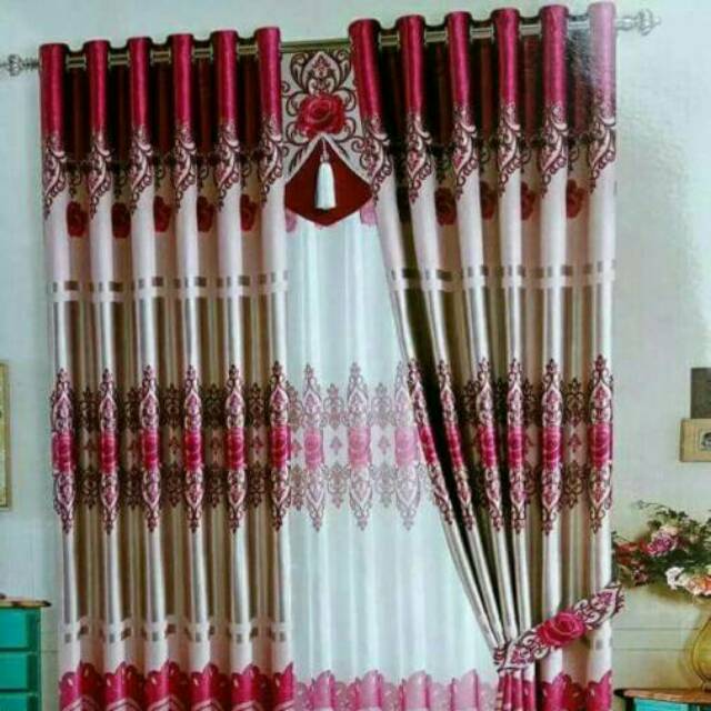Bayar ditempat/ Promo Hordeng gorden import blackout lc mewah korden