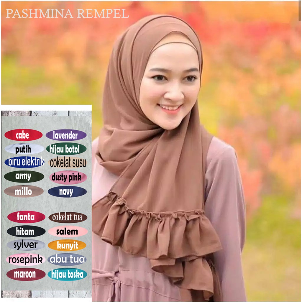 PASHMINA REMPEL DIAMOND ITALIANO DISKON JILBAB HIJAB KHIMAR BERGO