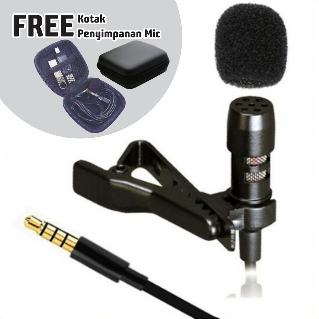 Mic Clip On HP Gratis Kotak Penyimpanan Mic Earphone Flashdisk | Shopee  Indonesia