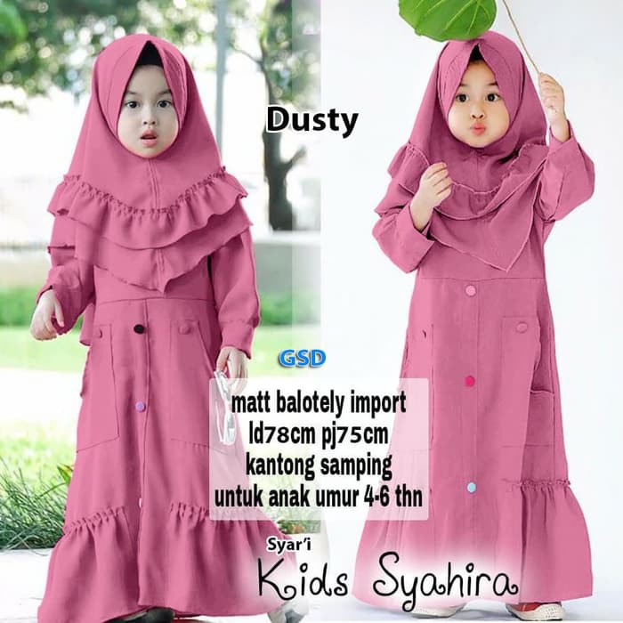 Contoh busana muslim anak terbaru yang sangat cantik bahkan untuk pesta pun cocok. Gamis Anak Terbaru Busana Muslim Anak Perempuan Kids Syahira Shopee Indonesia