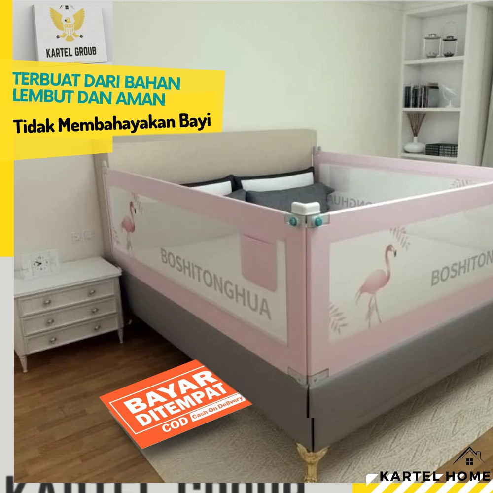 Jual Home Bedrail Baby Safe Pagar Kasur Pengaman Bayi Bed Guard Rail Aneka Ukuran | Shopee Indonesia