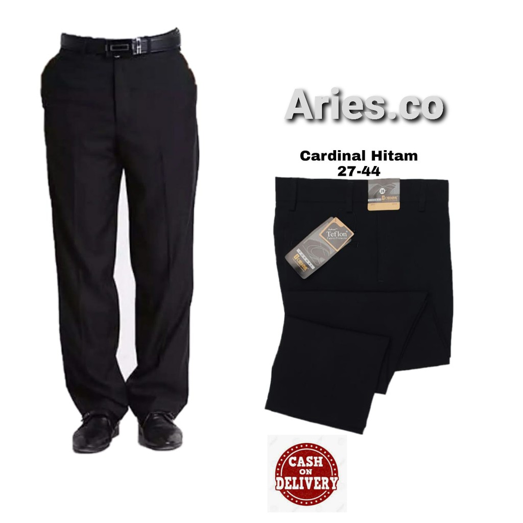 Celana Panjang Hitam Pria Cardinal / Celana Bahan Cardinal / Celana Bahan Goyang / Celana Orang