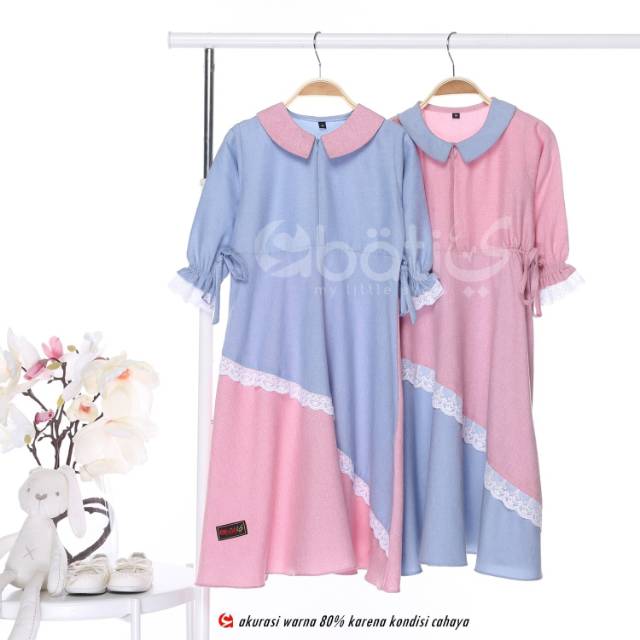 Madina Series by Abatiy 🍓 Biru denim &amp; Pink - Pink &amp; Biru denim | Shopee  Indonesia