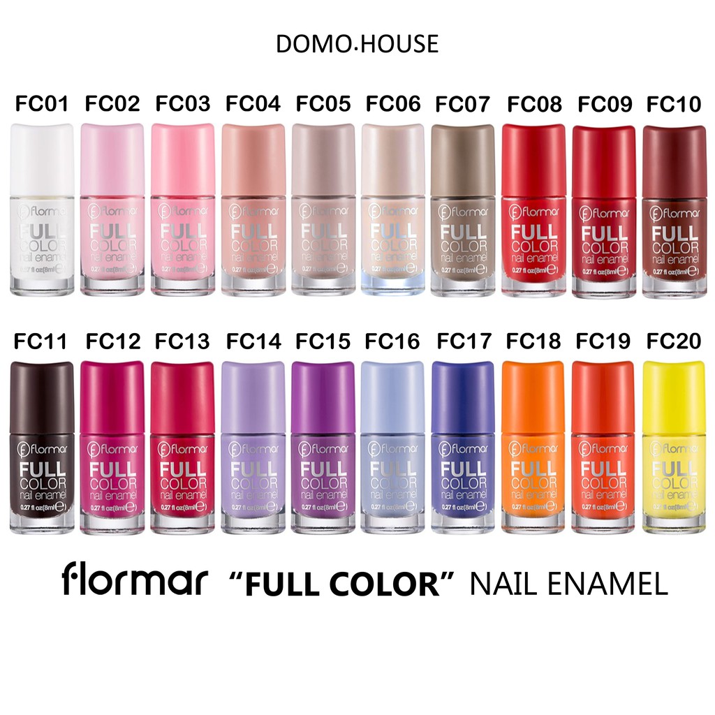 FLORMAR FULL COLOR NAIL ENAMEL / KUTEK FLORMAR NAIL POLISH Shopee