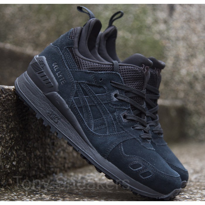 Jual Promo!!- Sepatu Asics Gel Lyte Iii 3 Mt Mid Top Sneakerboot Triple Black -New Model | Shopee Indonesia