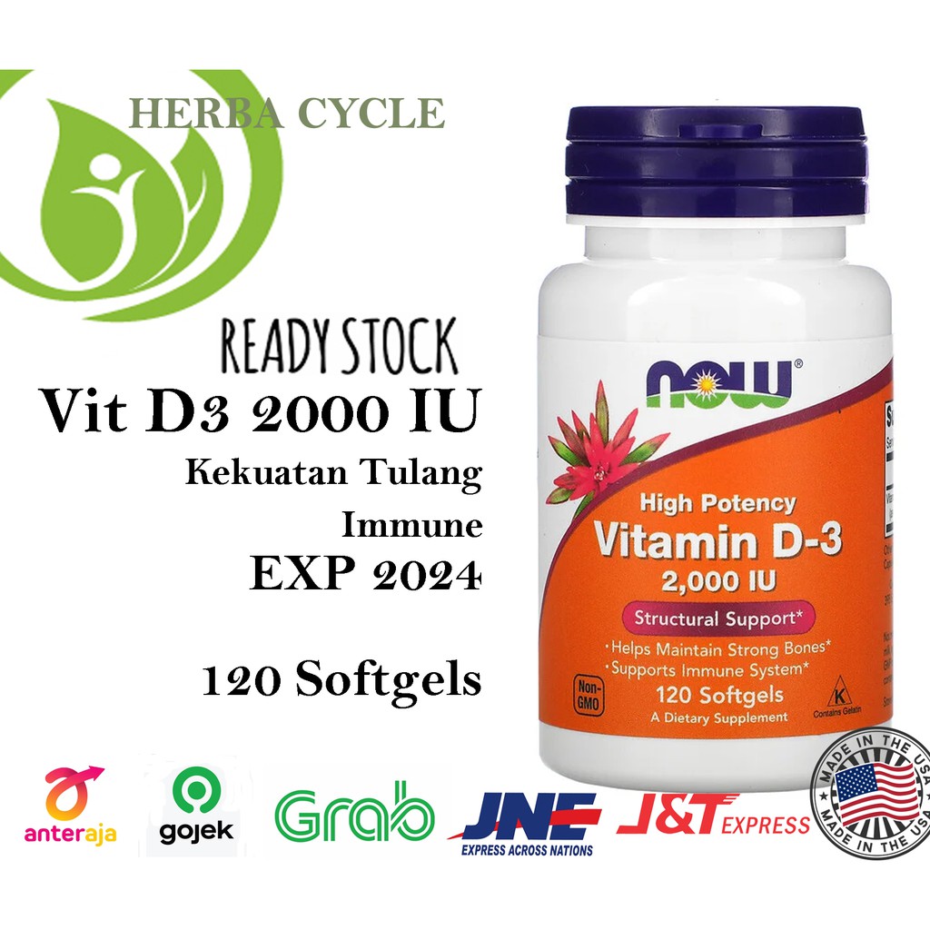 PROMO VIT D3 Now Vitamin D3 2000 IU 120 Caps Now Vit D3 2000 Now D3