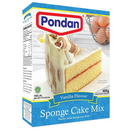Pondan Sponge Cake Mix Vanilla 400gram Shopee Indonesia