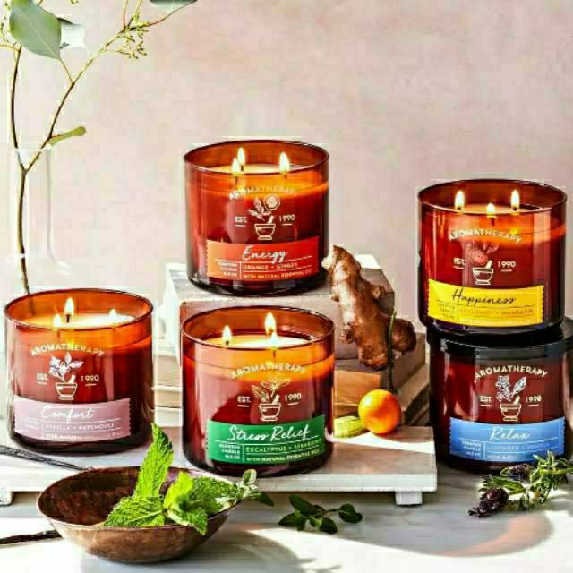 BATH & BODY WORKS BBW AROMATHERAPY 3WICK CANDLE 411g Stress Relief