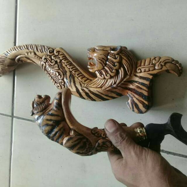 Kujang Full Ukiran Macan Bilah Pamor | Shopee Indonesia