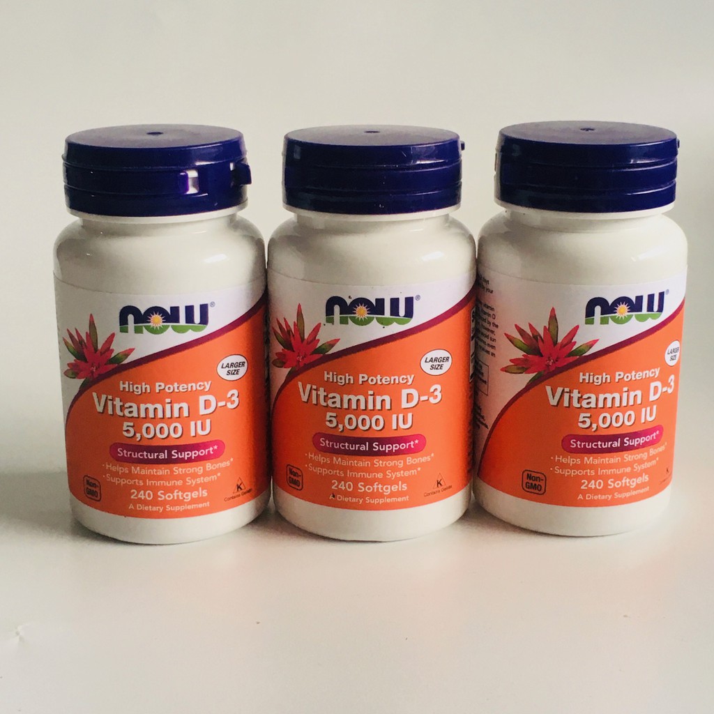 Vitamin D3 5000 IU 240 Softgels NOW FOODS Vitamin D3 5000IU Original