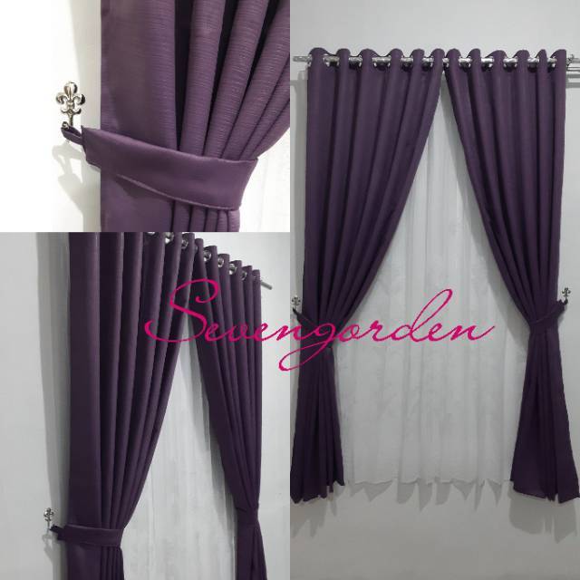Gorden blackout polos dior ungu tua Shopee Indonesia