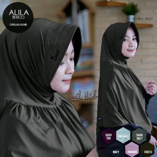 ALILA ORIGINAL QUAIL HIJAB QUAIL JOGJA Bergo Abu Muda Bergo
