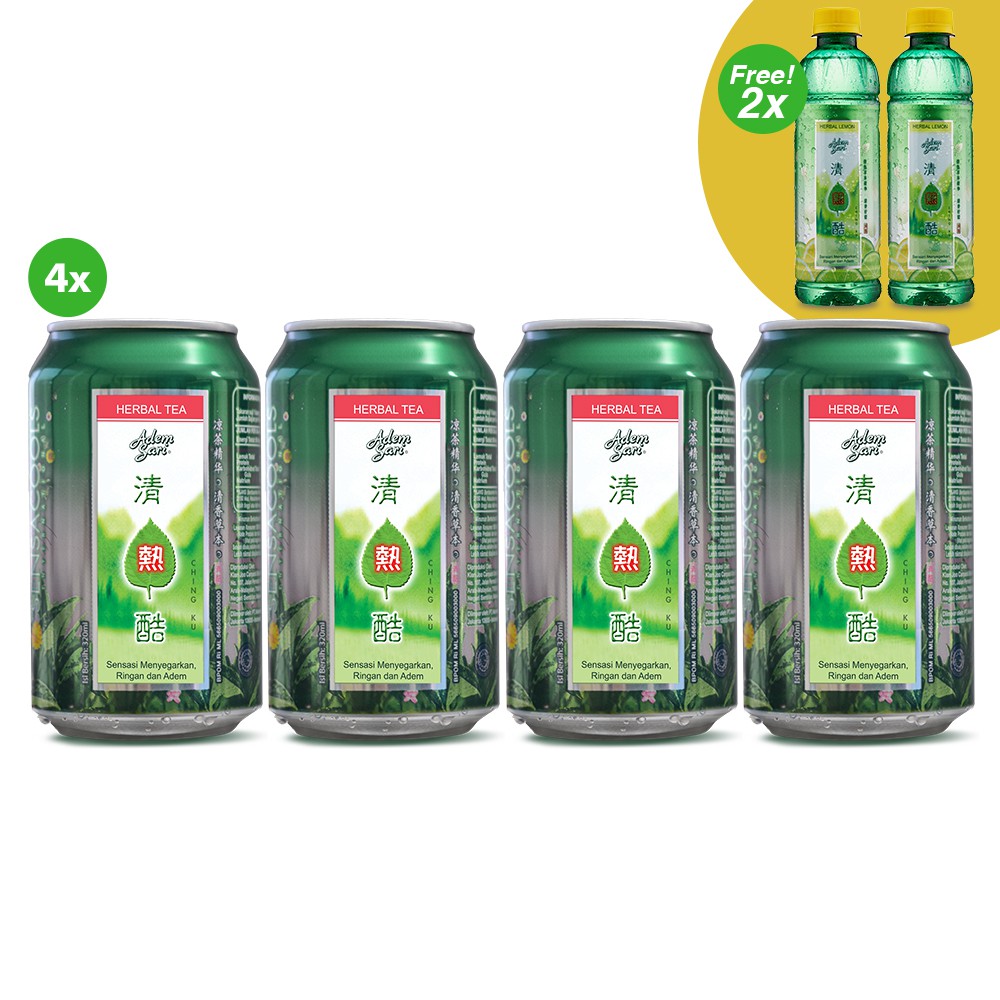 Jual Adem Sari Ching Ku Herbal Tea 325 Ml x4 Free 2 Botol 350Ml  Indonesia|Shopee Indonesia