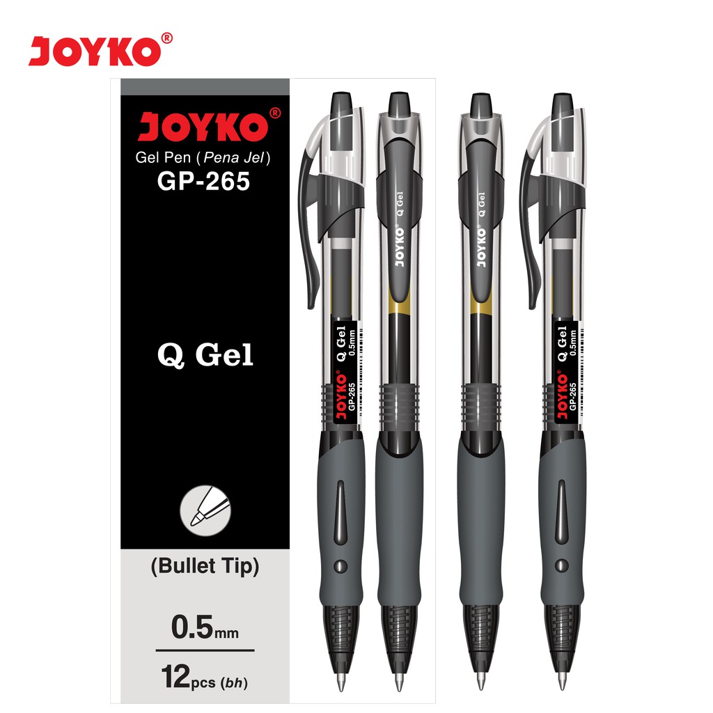 Pulpen Q Gel Joyko [GP265/12 pcs] / Ballpoint Pena Pen [0.5 mm/1 Pack