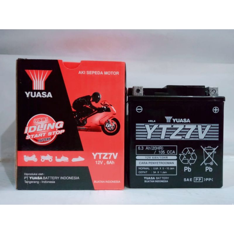 Jual AKI YUASA YAMAHA N MAX/ AEROX AKI KERING MOTOR YUASA YTZ7V 12V 6Ah