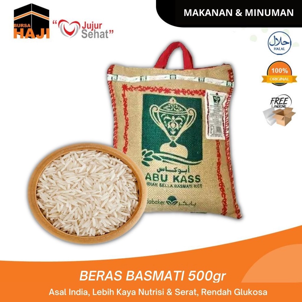 Jual Beras Basmati Premium 500gr Beras Abu Kass Khas Timur Tengah Dari