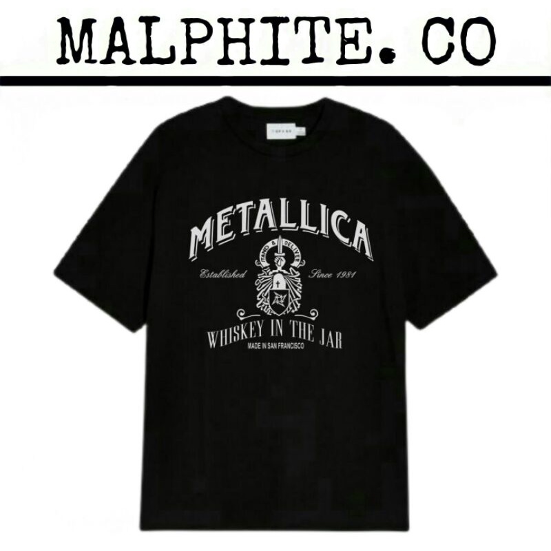 Jual Kaos Baju T-Shirt Metallica Whiskey In The Jar Tee Band Musik Merch Metal Punk Rock And Roll Vintage | Shopee Indonesia