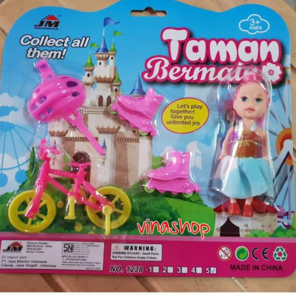 Jual Terbaru Mainan Anak Boneka Barbie Anak Kecil Sport Taman Bermain Sepeda Sepatu Roda ... | Shopee Indonesia
