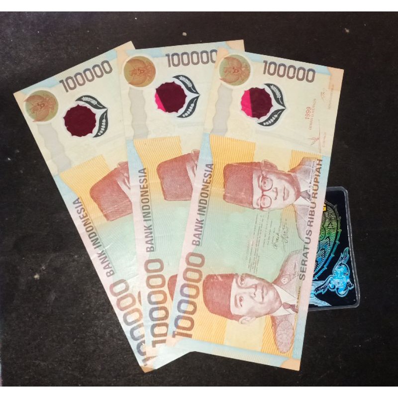 gress uang kuno lama kertas idr polimer 100000 sukarno