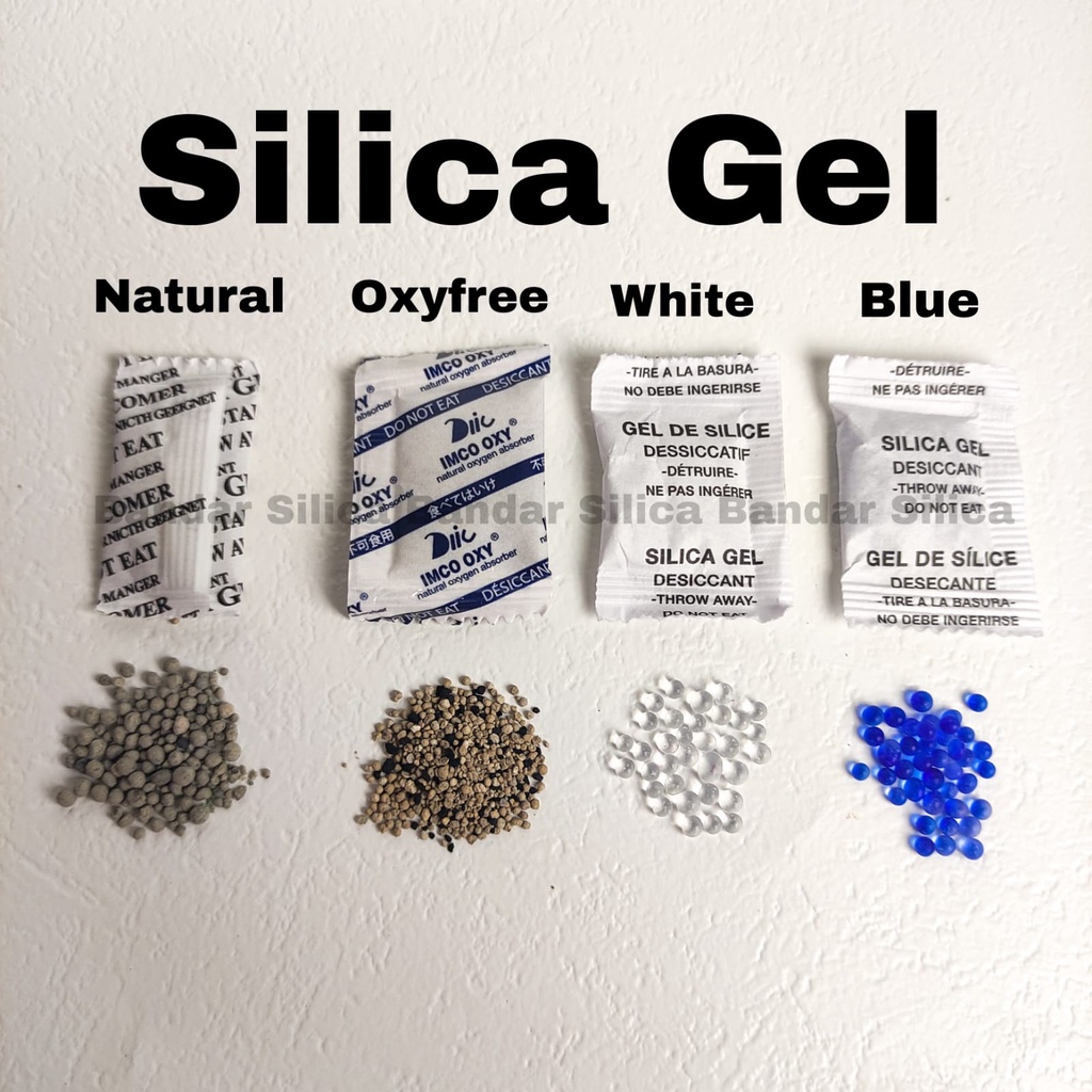 Jual SILICA GEL NATURAL ALAMI 1KG FOOD GRADE SACHET KERTAS 1 KG ISI