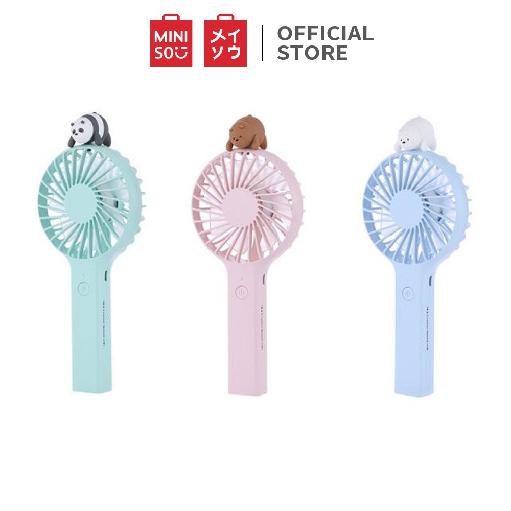 Jual Miniso official We bare bear cute portable Handheld mini fan