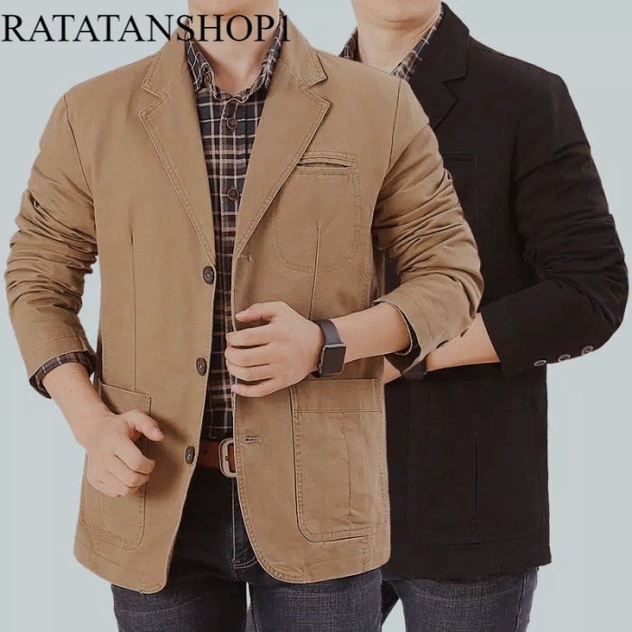Jual Jas Blazer Pria Terbaru - Coklat Tua, S | Shopee Indonesia