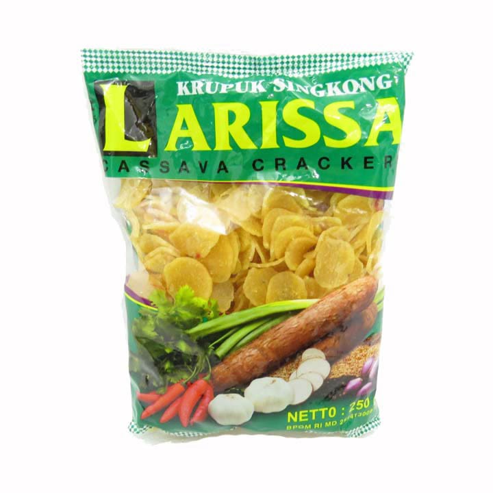 KERUPUK MENTAH LARISSA 250GR SINGKONG CASAVA CRACKERS MAJU BERSAMA