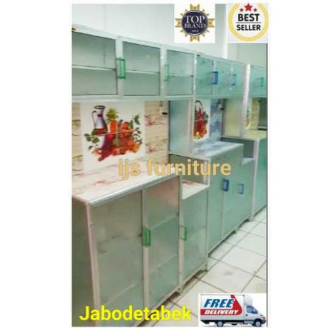 Rak Piring 3 Pintu Magic Com Kaca Polos Bawah keramik | Shopee Indonesia