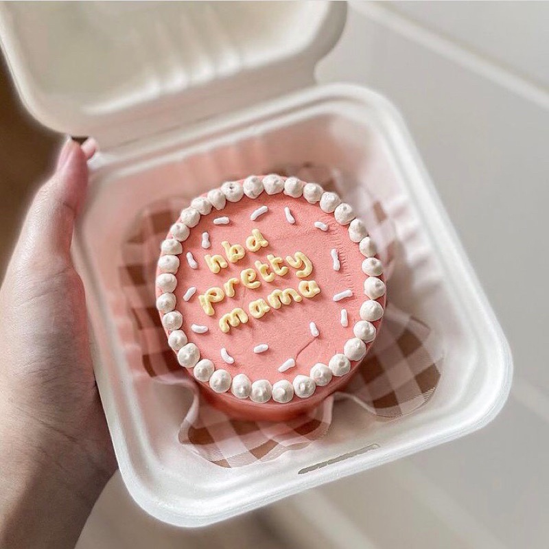 Jual korean cake/kue ultah mini/lunch box cake/kue ultah korean