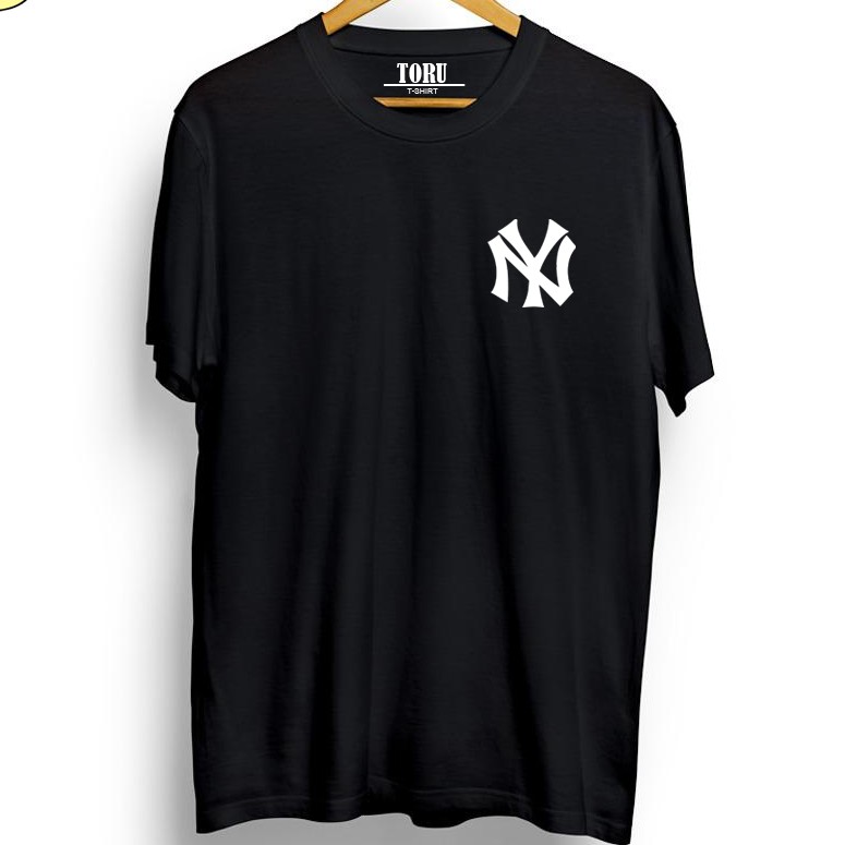 Kaos Tshirt Baju Combed Distro LOGO KECiL NY NEW YORK YANKEES polos