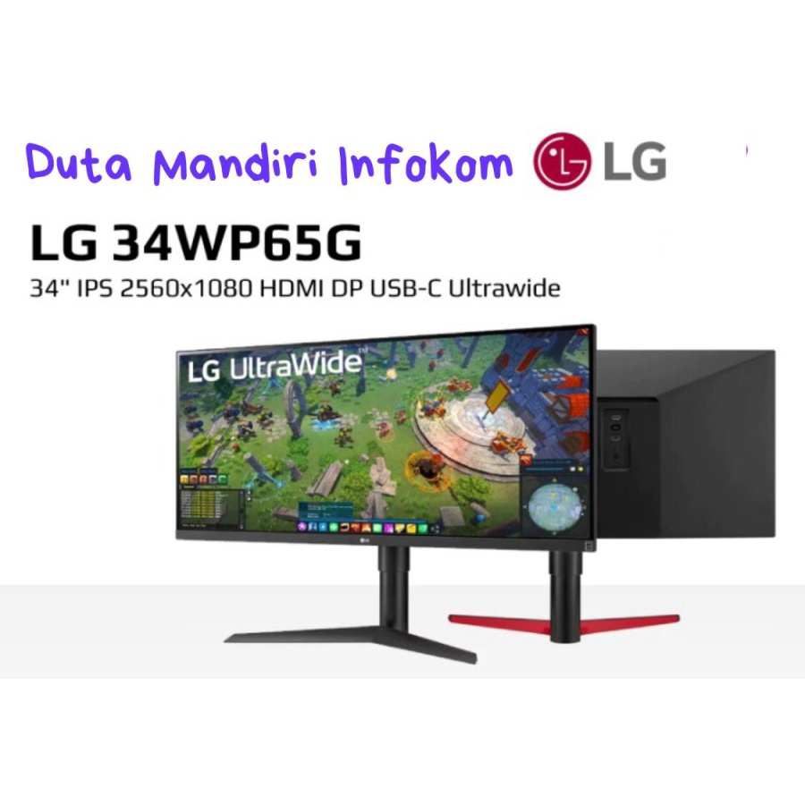 Jual Lg 34Wp65G B 34 Inch - Fhd Ips 75Hz Hdmi Dp Usb-C Ultrawide Monitor | Shopee Indonesia