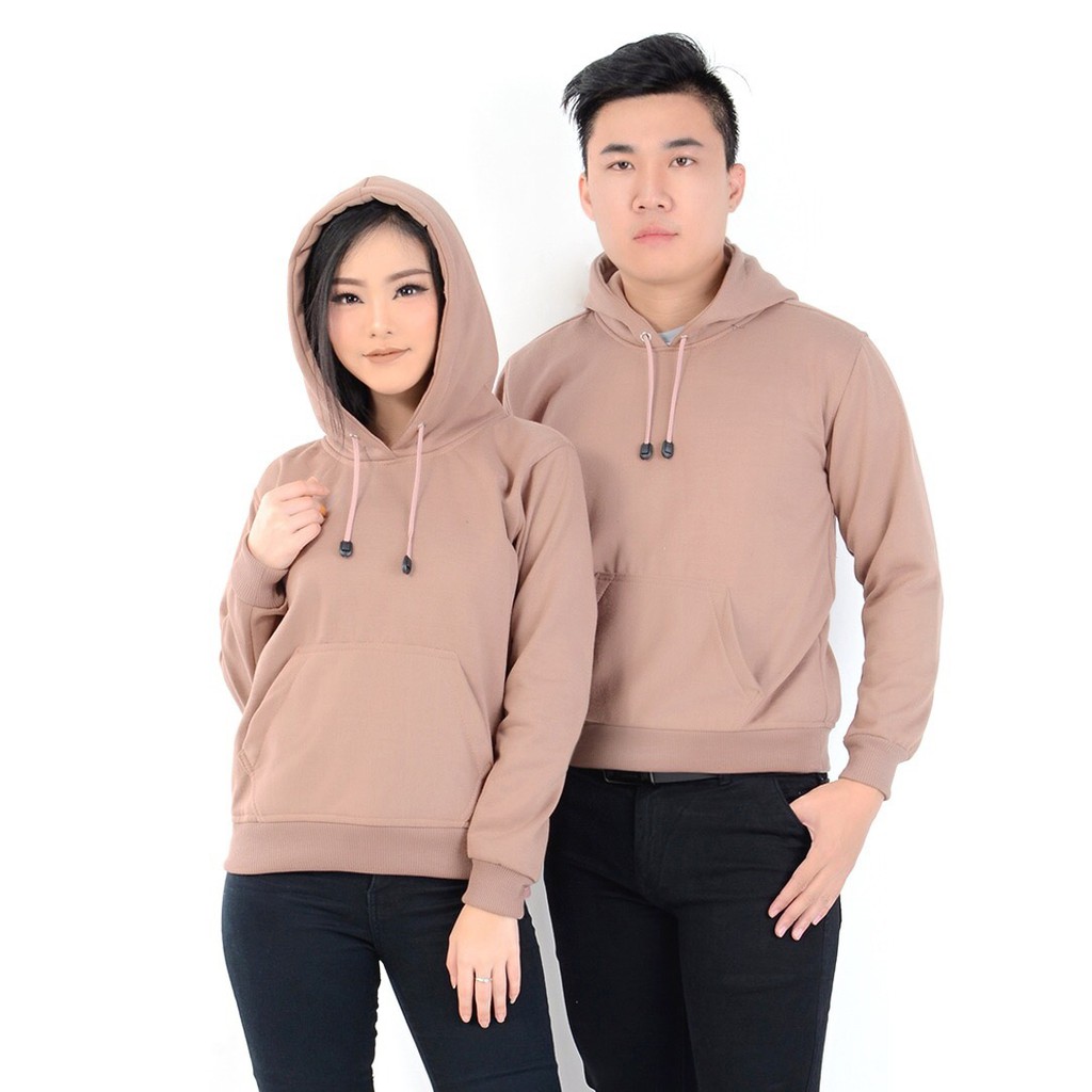 Jual Hoodie Jumper Unisex (Coklat Muda) | Shopee Indonesia