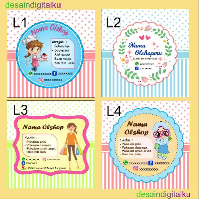 Jasa desain logo olshop / toko online, request motif | Shopee Indonesia