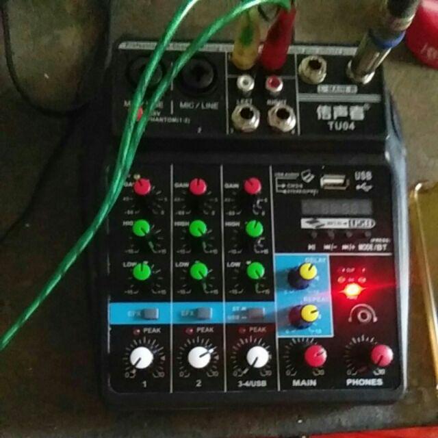 Mixing console Bluetooth 4 channel audio mixer stage studio amplifier