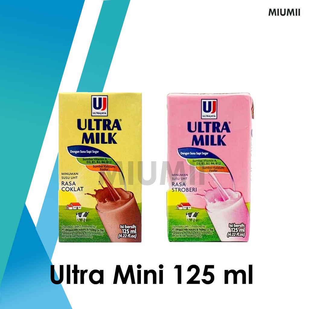 Jual Susu Ultra Milk 125ml 4kotak Susu Kemasan Instan Ultra ukuran Mini