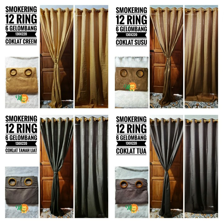 Korden Emboss Coklat Susu Coklat Tua Creem Gorden Smokering 12 Ring 6