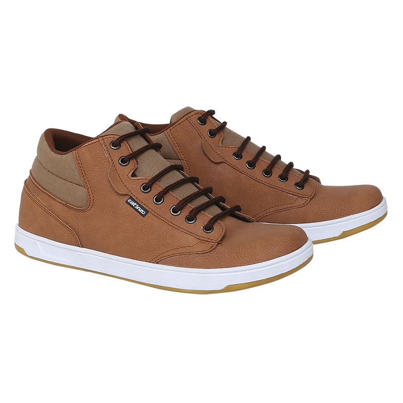 Jual Sepatu Sneakers Pria Warna Coklat Catenzo 103 Ny | Shopee Indonesia