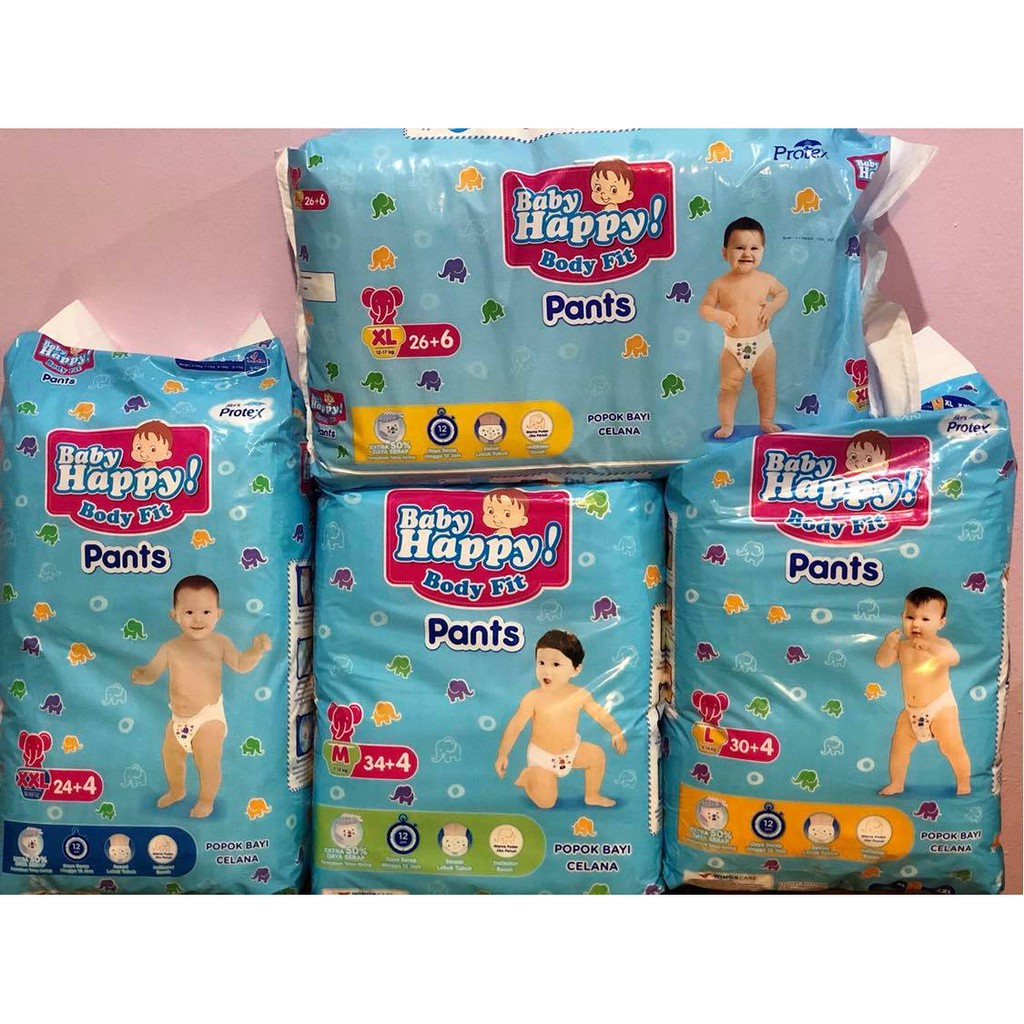 BABY HAPPY PANTS BODYFIT size M,L,XL,XXL READY STOCK !! Shopee Indonesia