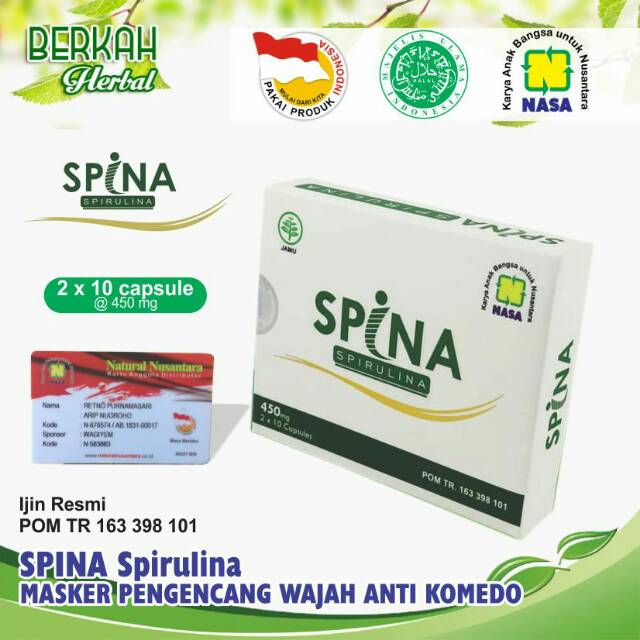 Jual SPINA Masker Spirulina Nasa Shopee Indonesia